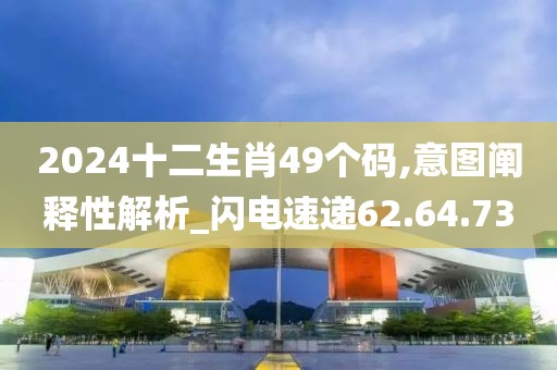 2024十二生肖49个码,意图阐释性解析_闪电速递62.64.73