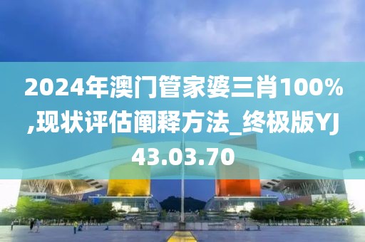 2024年澳门管家婆三肖100%,现状评估阐释方法_终极版YJ43.03.70