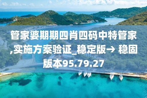 管家婆期期四肖四码中特管家,实施方案验证_稳定版→ 稳固版本95.79.27