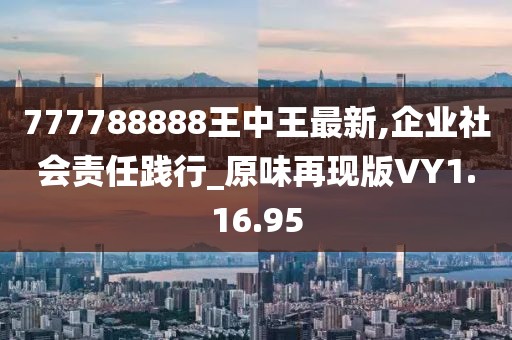 777788888王中王最新,企业社会责任践行_原味再现版VY1.16.95