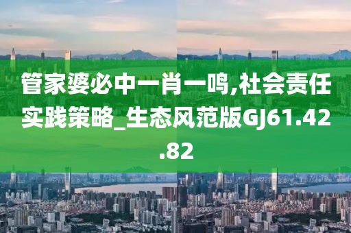 管家婆必中一肖一鸣,社会责任实践策略_生态风范版GJ61.42.82