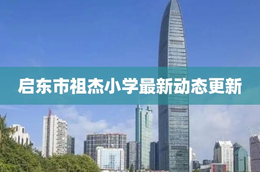 启东市祖杰小学最新动态更新