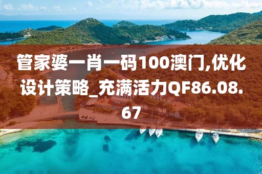 管家婆一肖一码100澳门,优化设计策略_充满活力QF86.08.67
