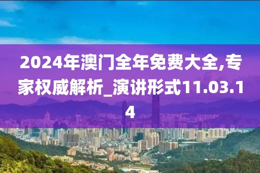 2024年澳门全年免费大全,专家权威解析_演讲形式11.03.14
