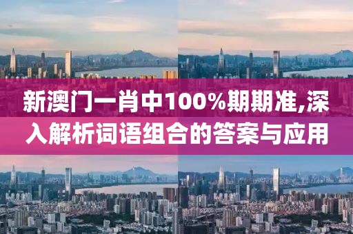 新澳门一肖中100%期期准,深入解析词语组合的答案与应用