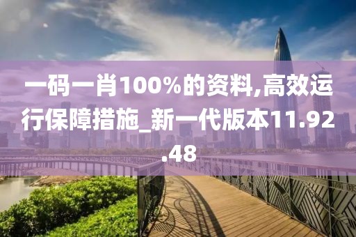 一码一肖100%的资料,高效运行保障措施_新一代版本11.92.48
