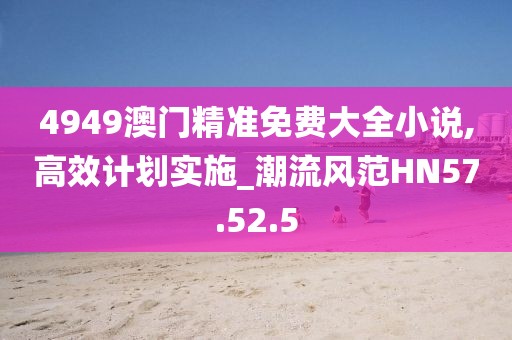 4949澳门精准免费大全小说,高效计划实施_潮流风范HN57.52.5