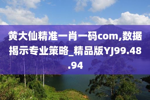 黄大仙精准一肖一码com,数据揭示专业策略_精品版YJ99.48.94
