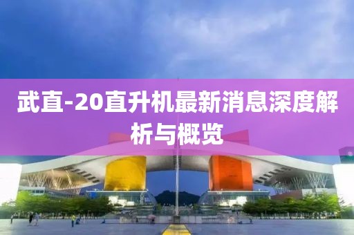 武直-20直升机最新消息深度解析与概览
