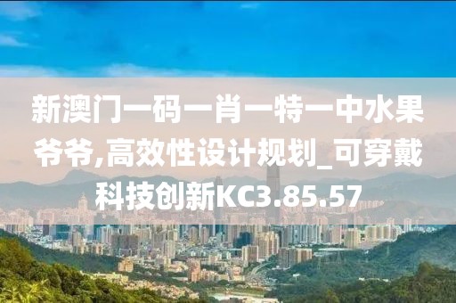 新澳门一码一肖一特一中水果爷爷,高效性设计规划_可穿戴科技创新KC3.85.57