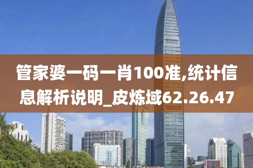 管家婆一码一肖100准,统计信息解析说明_皮炼域62.26.47