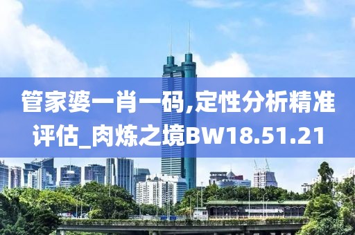 管家婆一肖一码,定性分析精准评估_肉炼之境BW18.51.21