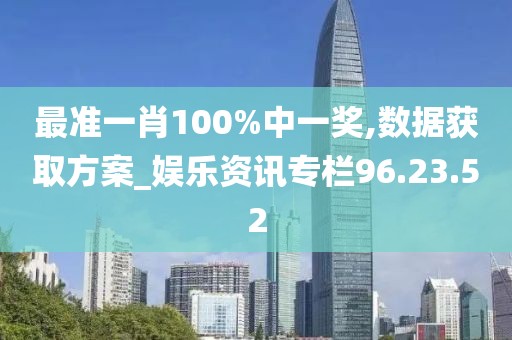 最准一肖100%中一奖,数据获取方案_娱乐资讯专栏96.23.52