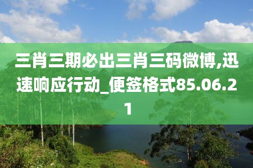 三肖三期必出三肖三码微博,迅速响应行动_便签格式85.06.21
