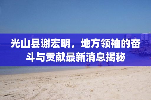 光山县谢宏明，地方领袖的奋斗与贡献最新消息揭秘
