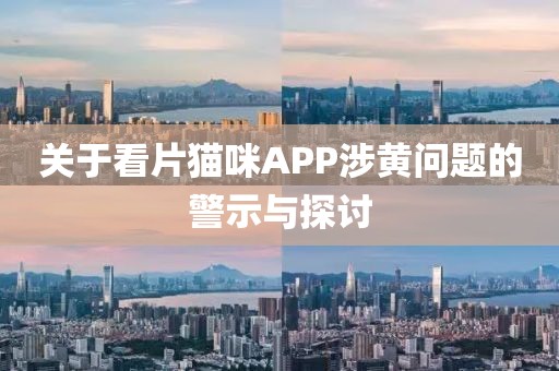 关于看片猫咪APP涉黄问题的警示与探讨