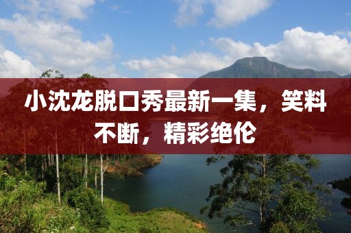 小沈龙脱口秀最新一集，笑料不断，精彩绝伦