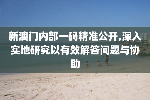 新澳门内部一码精准公开,深入实地研究以有效解答问题与协助