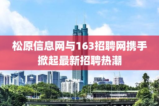 松原信息网与163招聘网携手掀起最新招聘热潮