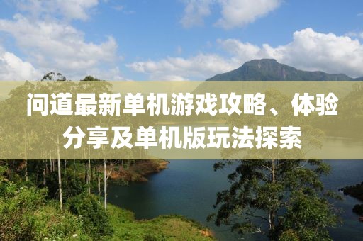 问道最新单机游戏攻略、体验分享及单机版玩法探索