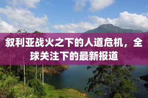 叙利亚战火之下的人道危机，全球关注下的最新报道