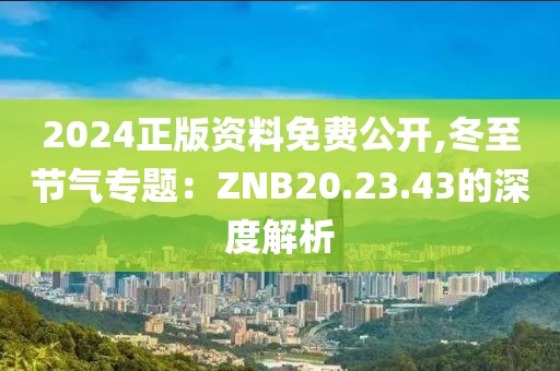 2024正版资料免费公开,冬至节气专题：ZNB20.23.43的深度解析