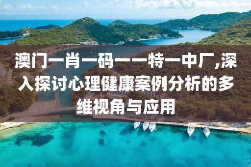 澳门一肖一码一一特一中厂,深入探讨心理健康案例分析的多维视角与应用