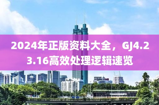2024年正版资料大全，GJ4.23.16高效处理逻辑速览