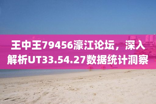王中王79456濠江论坛，深入解析UT33.54.27数据统计洞察