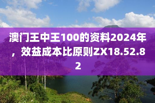 澳门王中王100的资料2024年，效益成本比原则ZX18.52.82