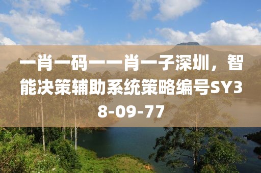 一肖一码一一肖一子深圳，智能决策辅助系统策略编号SY38-09-77