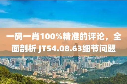 一码一肖100%精准的评论，全面剖析 JT54.08.63细节问题