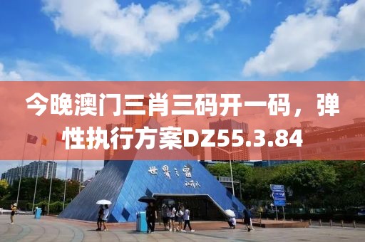 今晚澳门三肖三码开一码，弹性执行方案DZ55.3.84