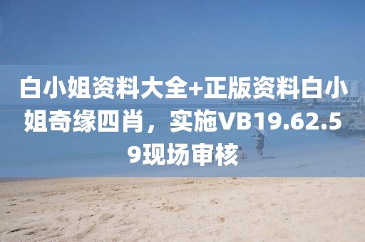 白小姐资料大全+正版资料白小姐奇缘四肖，实施VB19.62.59现场审核