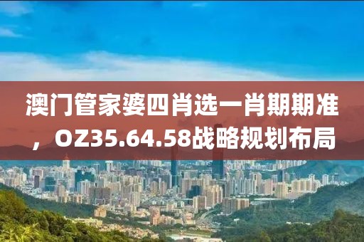 澳门管家婆四肖选一肖期期准，OZ35.64.58战略规划布局