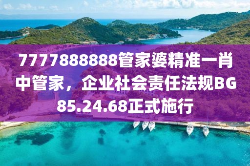 7777888888管家婆精准一肖中管家，企业社会责任法规BG85.24.68正式施行