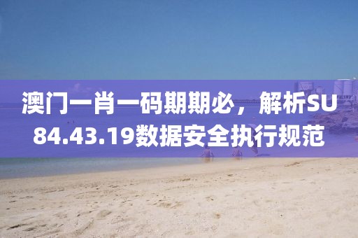 澳门一肖一码期期必，解析SU84.43.19数据安全执行规范