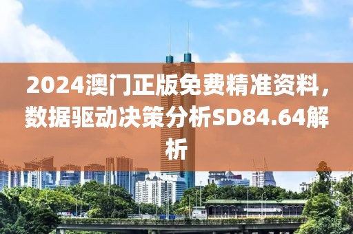 2024澳门正版免费精准资料，数据驱动决策分析SD84.64解析
