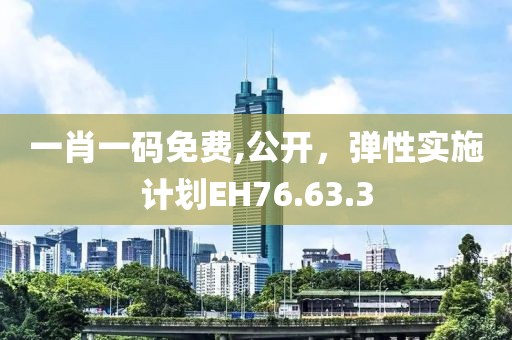 一肖一码免费,公开，弹性实施计划EH76.63.3