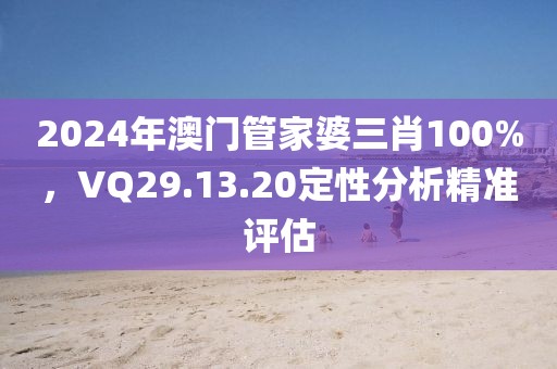 2024年澳门管家婆三肖100%，VQ29.13.20定性分析精准评估