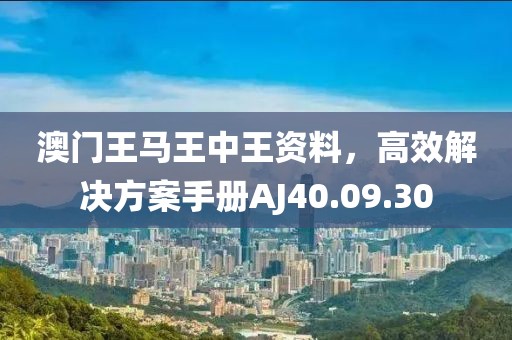 澳门王马王中王资料，高效解决方案手册AJ40.09.30