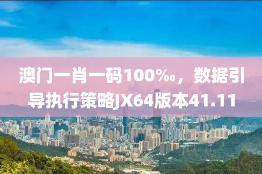 澳门一肖一码100‰，数据引导执行策略JX64版本41.11