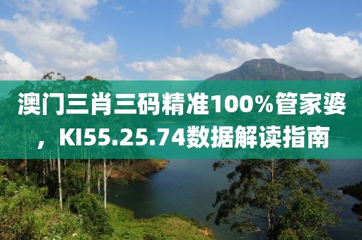 澳门三肖三码精准100%管家婆，KI55.25.74数据解读指南