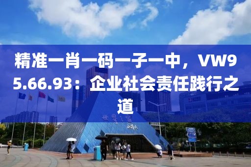 精准一肖一码一子一中，VW95.66.93：企业社会责任践行之道