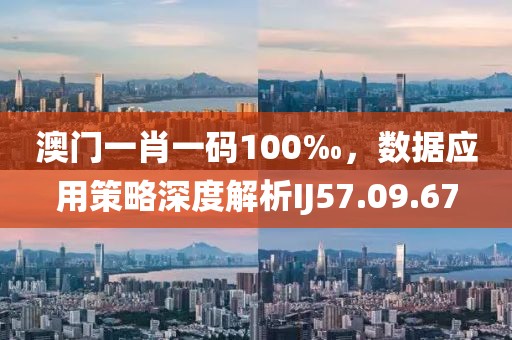 澳门一肖一码100‰，数据应用策略深度解析IJ57.09.67