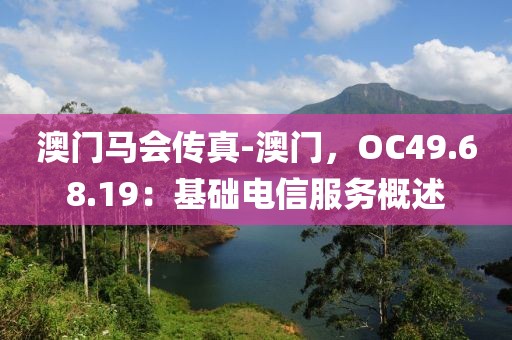 澳门马会传真-澳门，OC49.68.19：基础电信服务概述