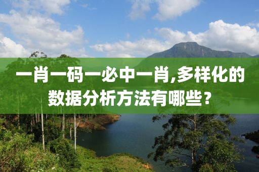 一肖一码一必中一肖,多样化的数据分析方法有哪些？