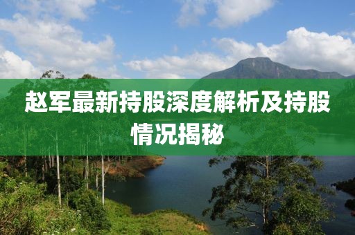 赵军最新持股深度解析及持股情况揭秘