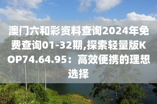 澳门六和彩资料查询2024年免费查询01-32期,探索轻量版KOP74.64.95：高效便携的理想选择