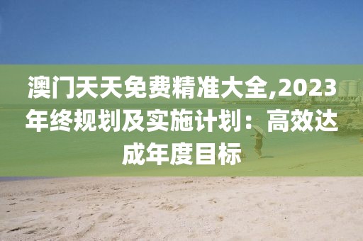 澳门天天免费精准大全,2023年终规划及实施计划：高效达成年度目标